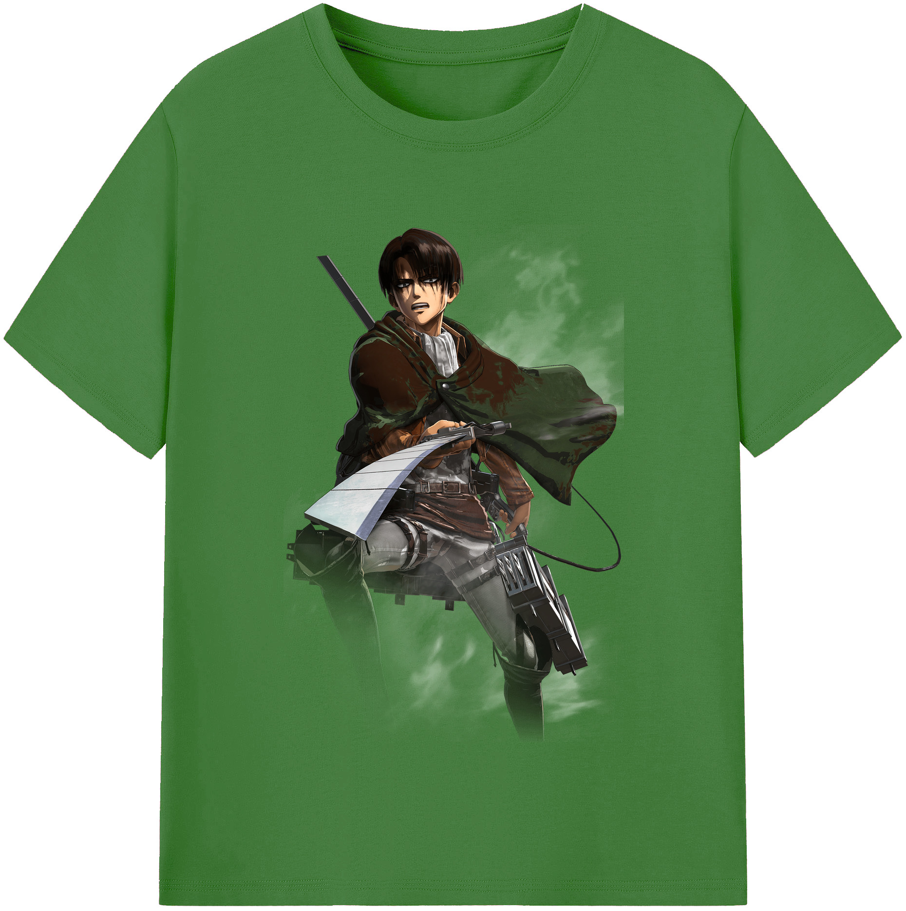 （画像用） 進撃の巨人 リヴァイ·アッカーマン Attack on Titan Levi Ackerman レディースカジュアルプリントTシャツ（綿100％）